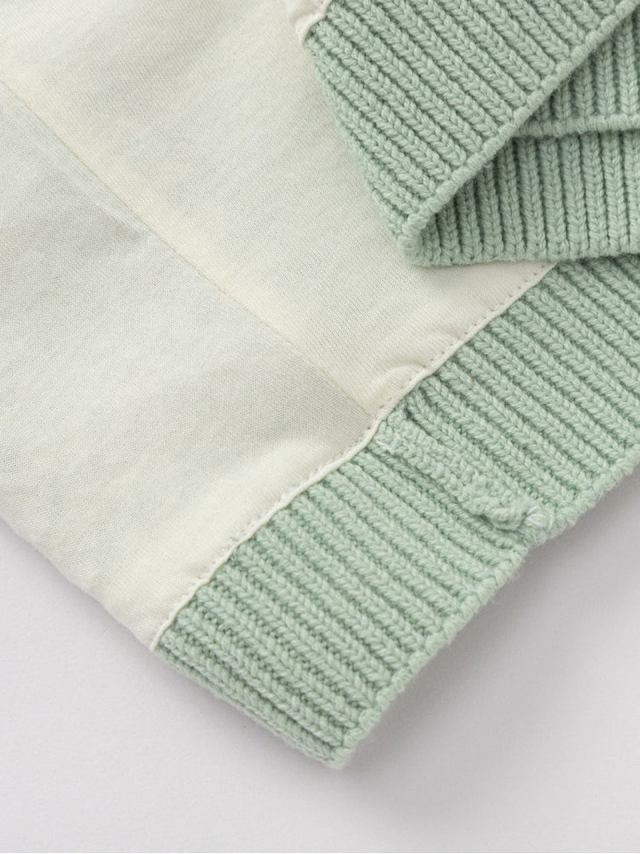 Knitted Sweater with Patterned Detail