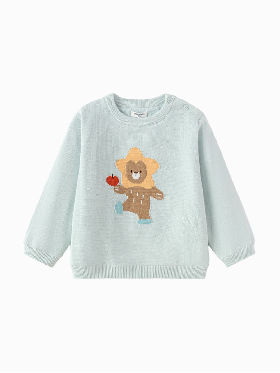 Knitted Sweater with Front Design