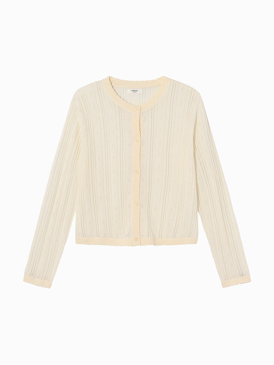 Textured Knitted Cardigan