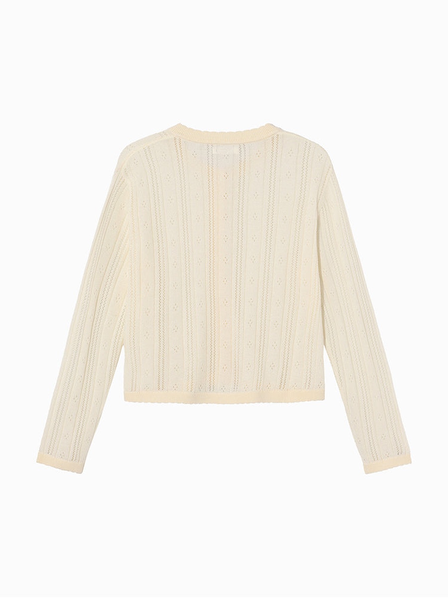 Textured Knitted Cardigan