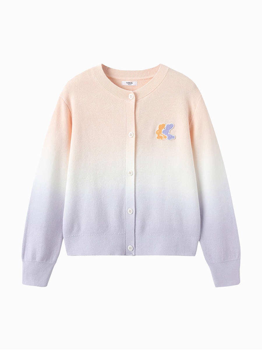 Gradient Colored Knitted Cardigan
