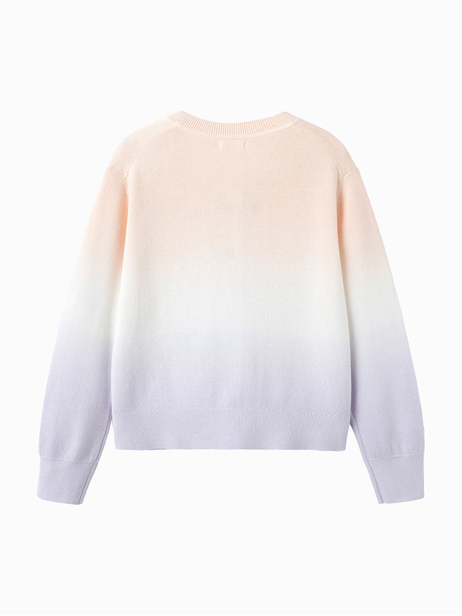 Gradient Colored Knitted Cardigan