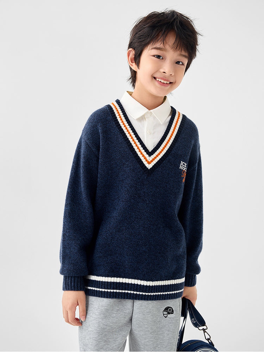 Knitted Sweater with Embroidery