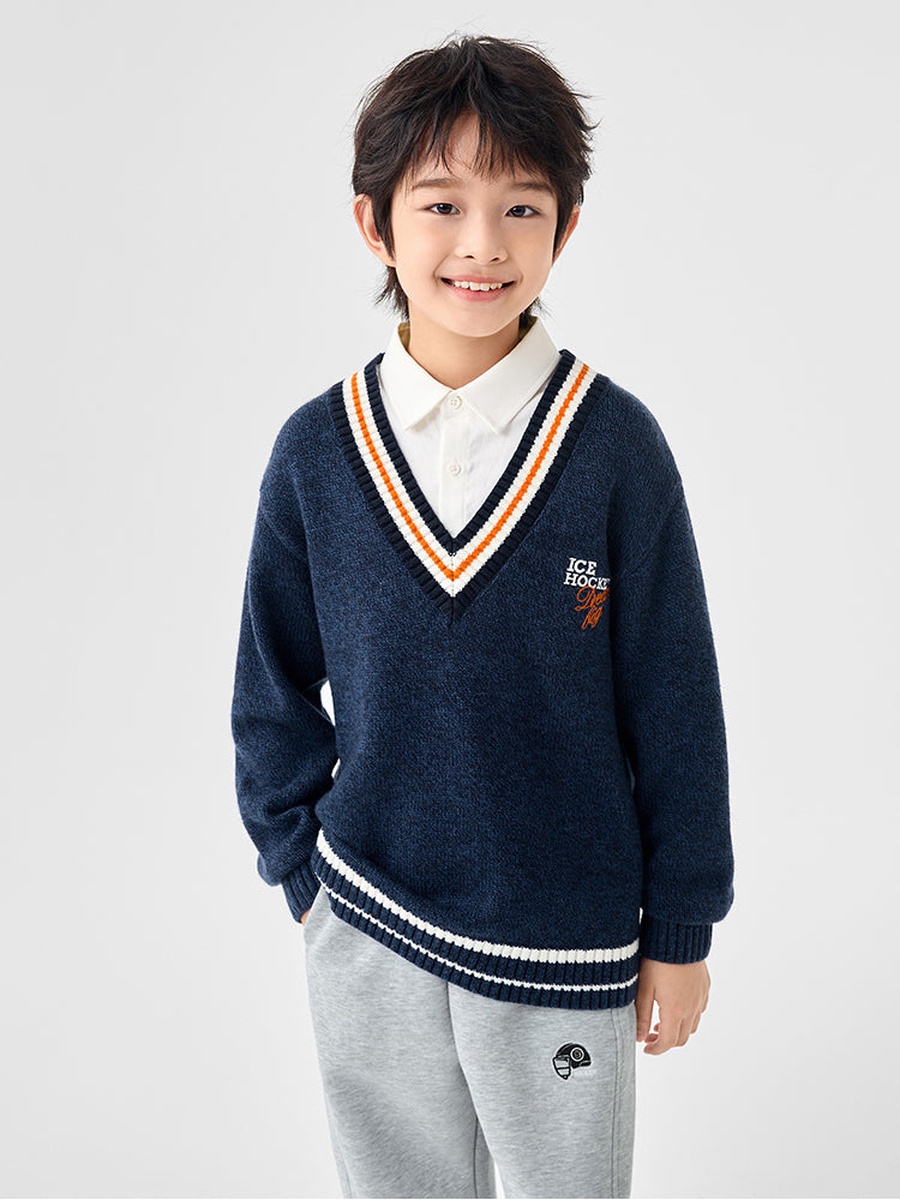 Knitted Sweater with Embroidery