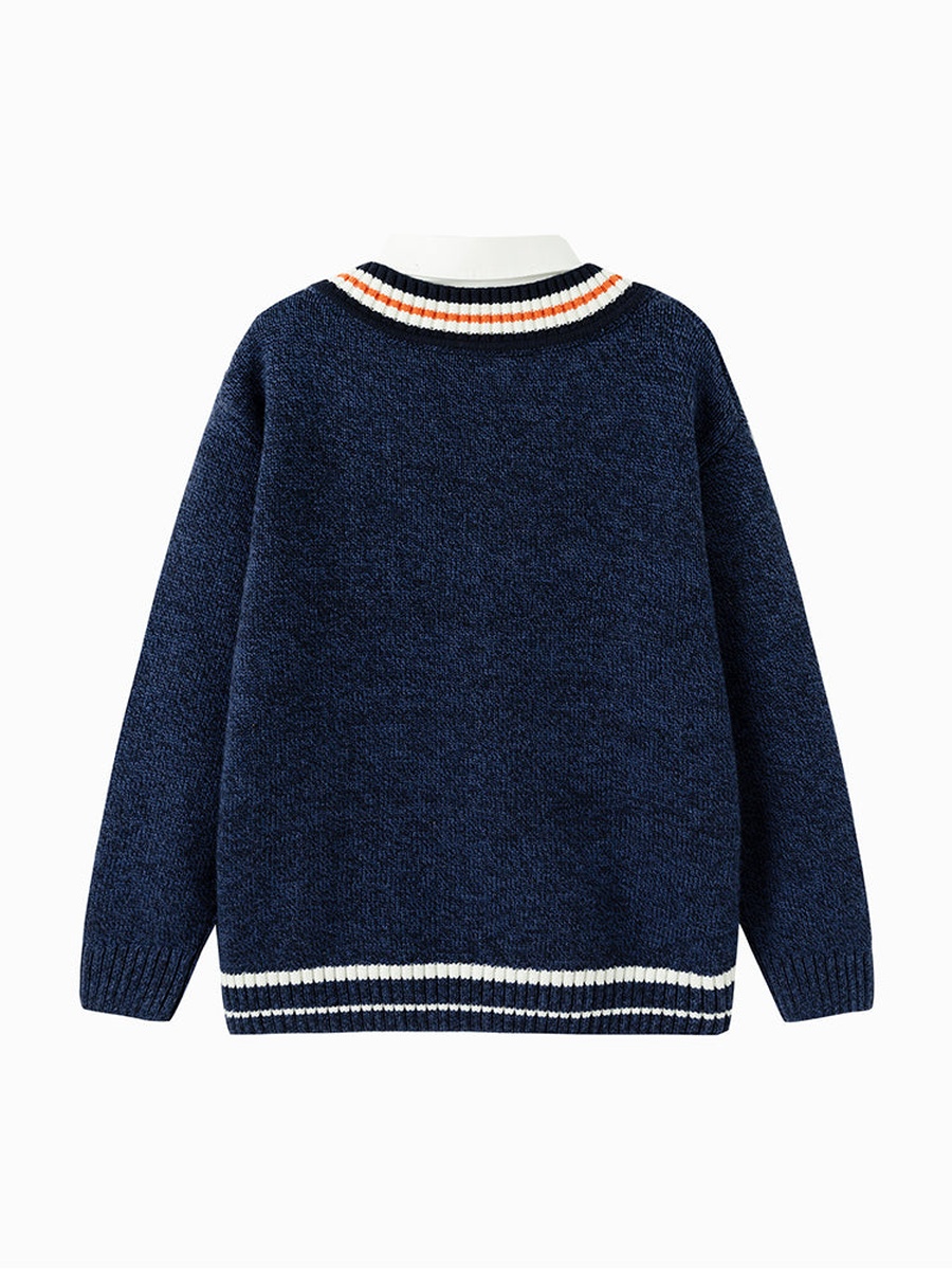 Knitted Sweater with Embroidery