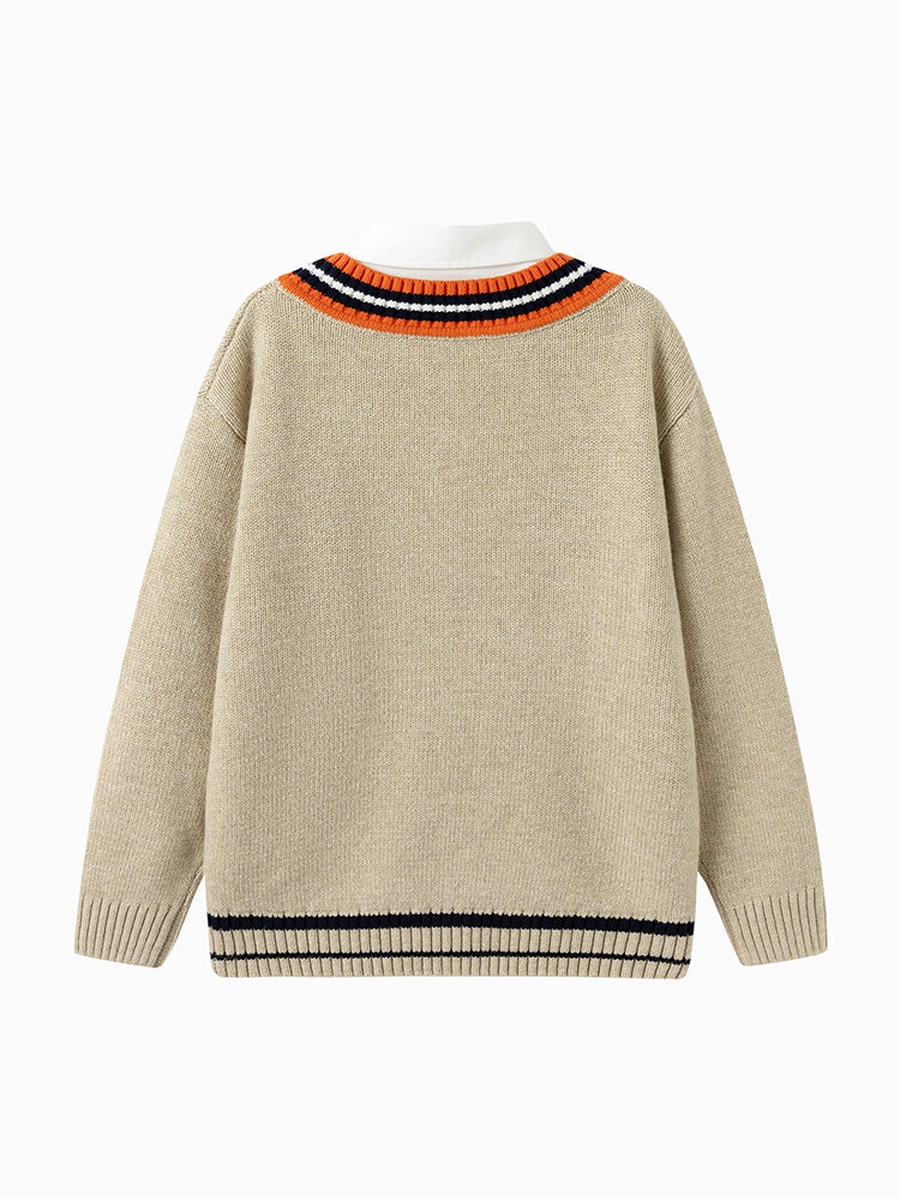 Knitted Sweater with Embroidery