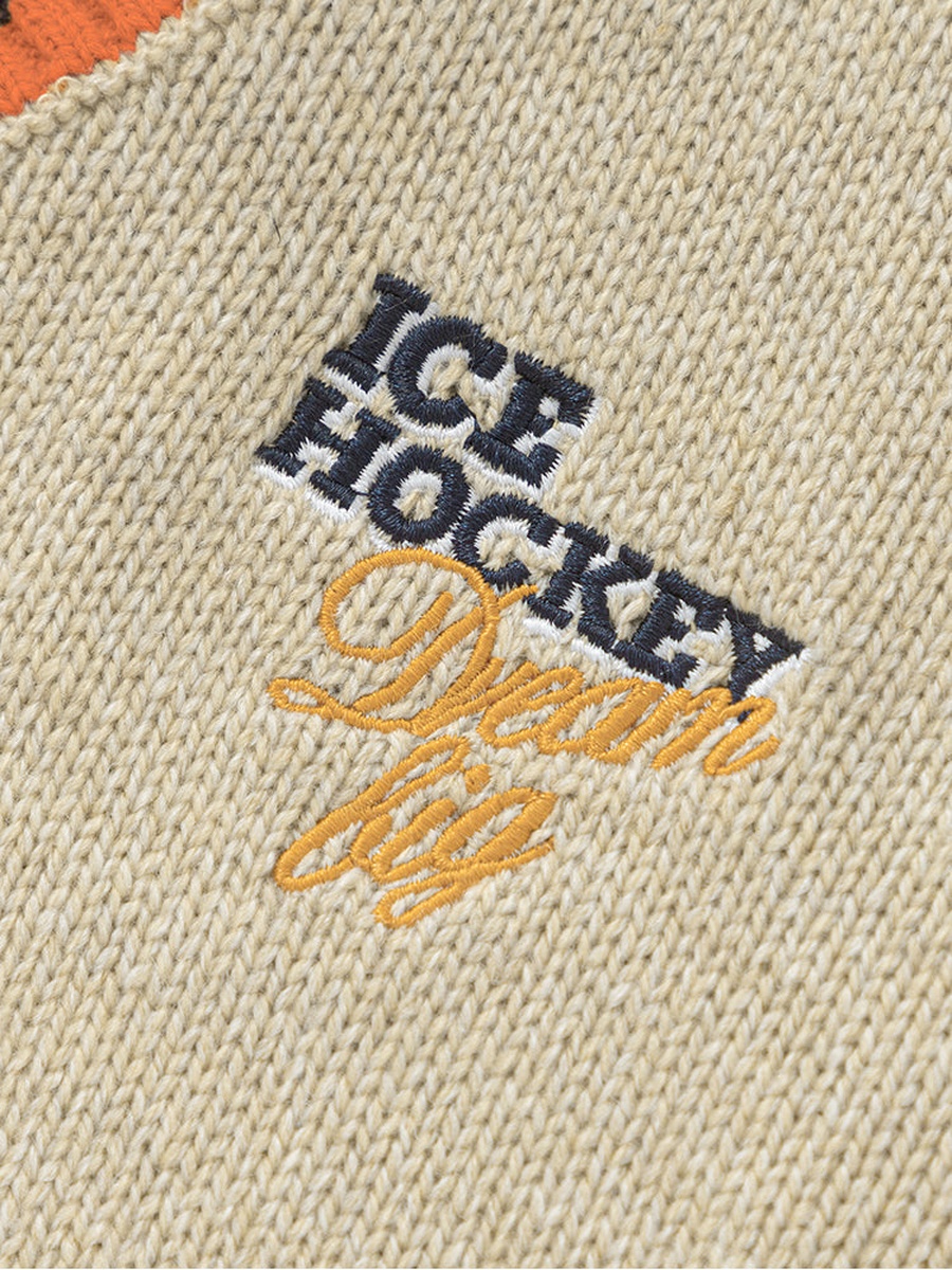 Knitted Sweater with Embroidery