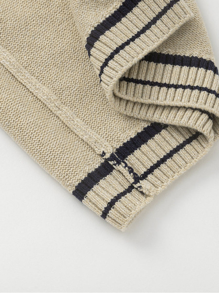 Knitted Sweater with Embroidery