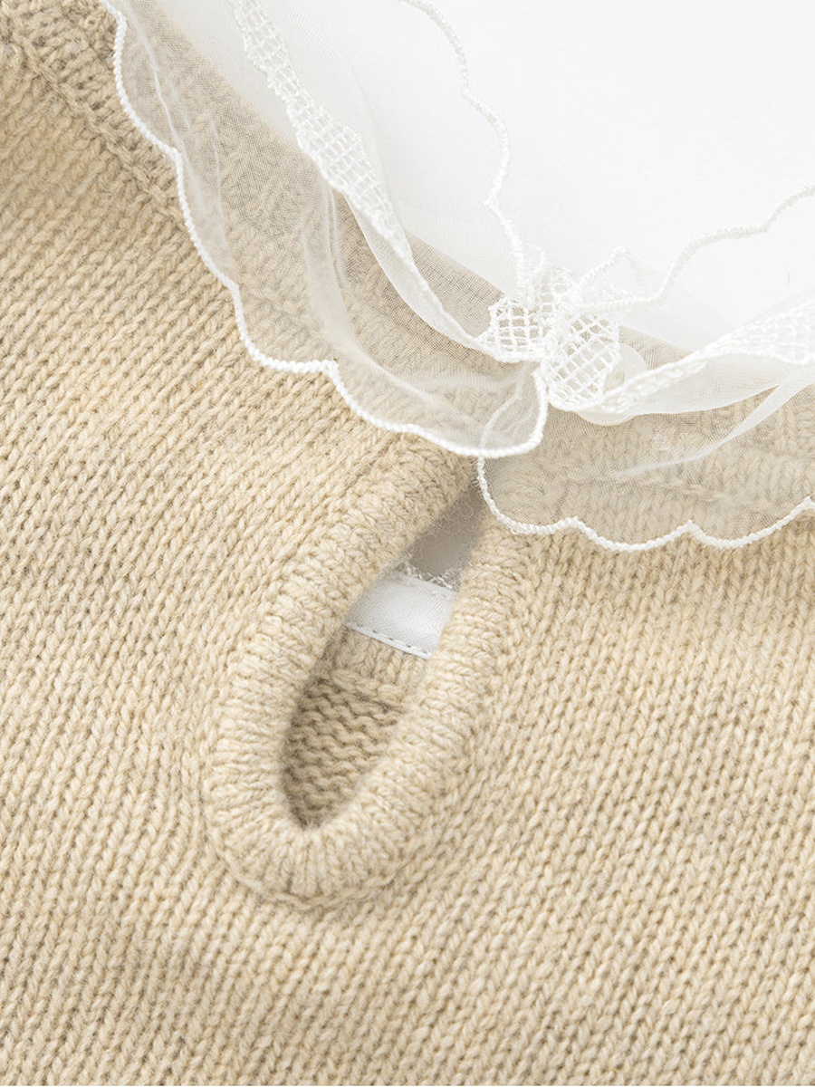 Textured Knitted Pullover