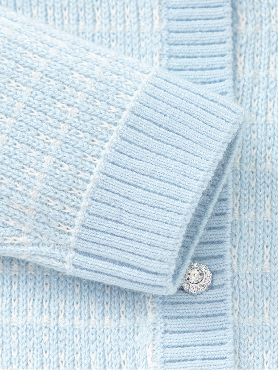 Contrast Colored Knitted Cardigan