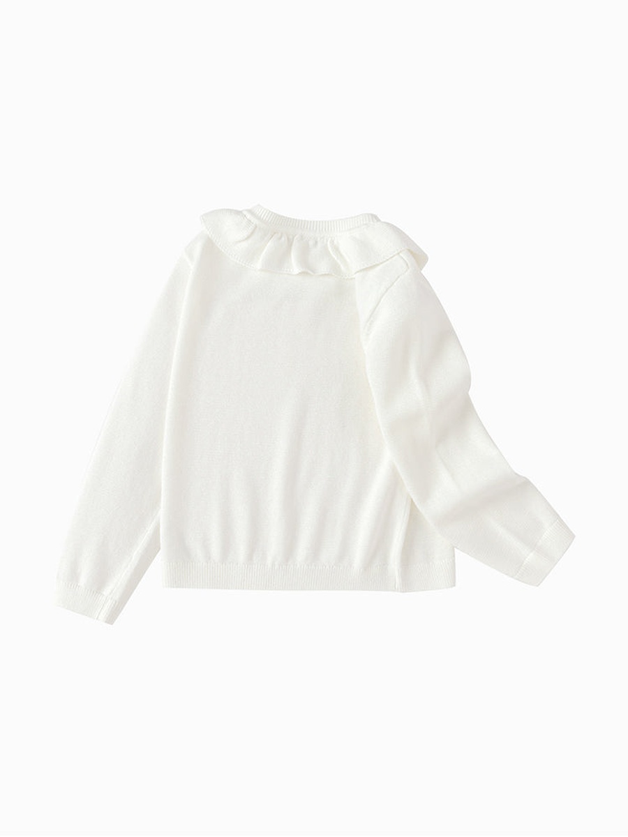 Ruffle Detail Knitted Cardigan