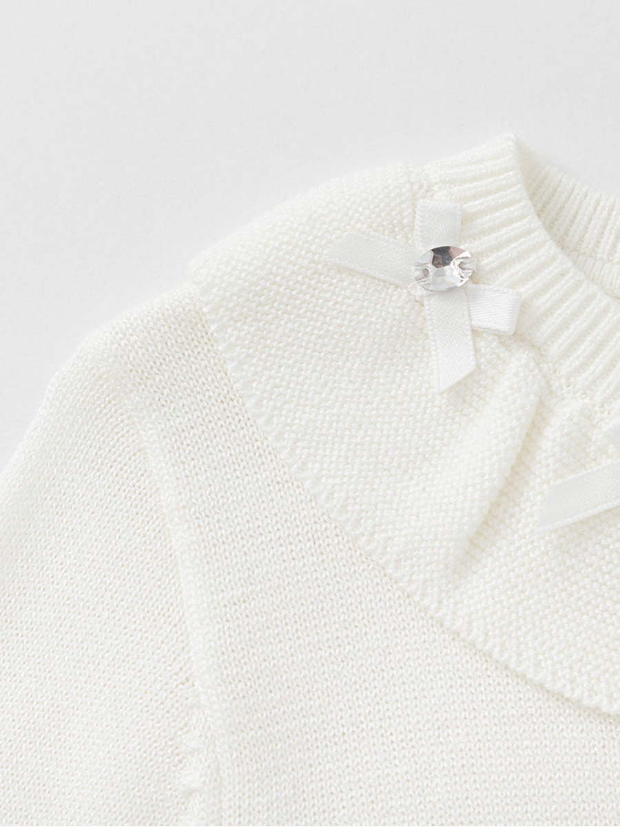 Ruffle Detail Knitted Cardigan
