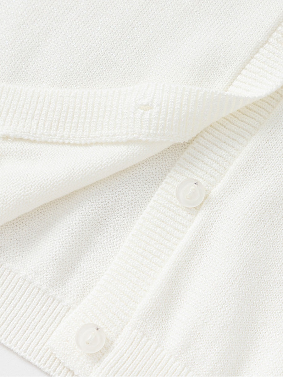 Ruffle Detail Knitted Cardigan