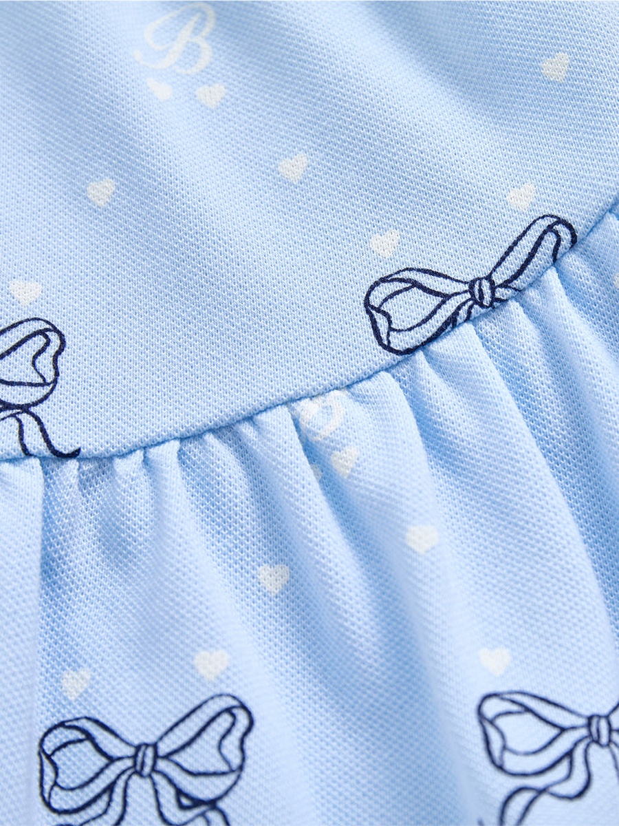 Short Printed Skirt with Elastic Waist