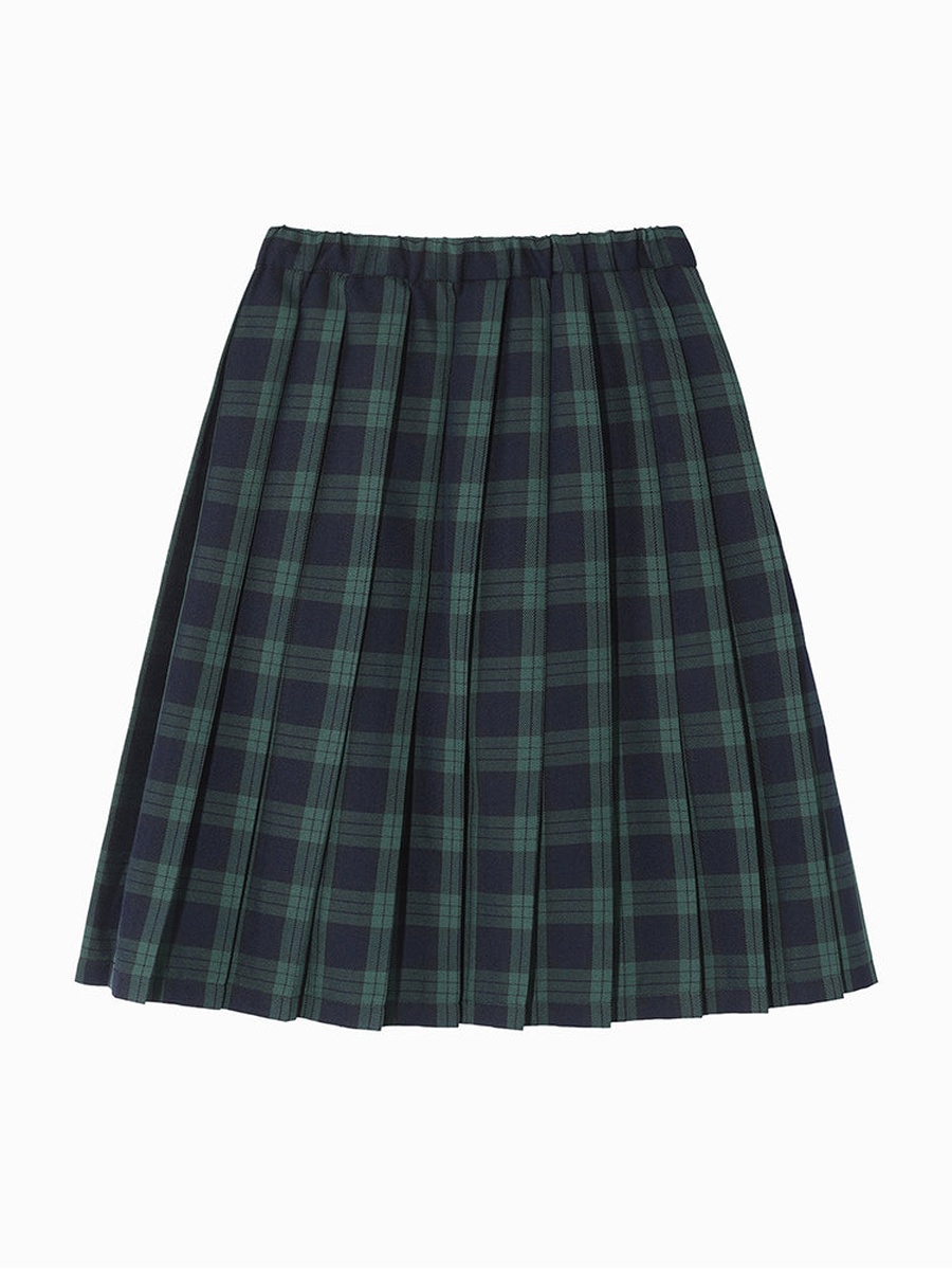 Checkered Pleated Skirt