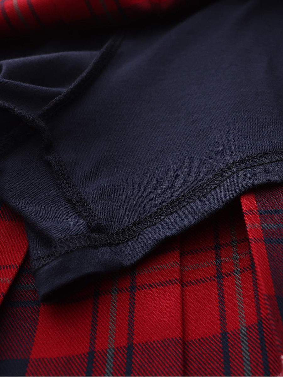 Checkered Pleated Skirt