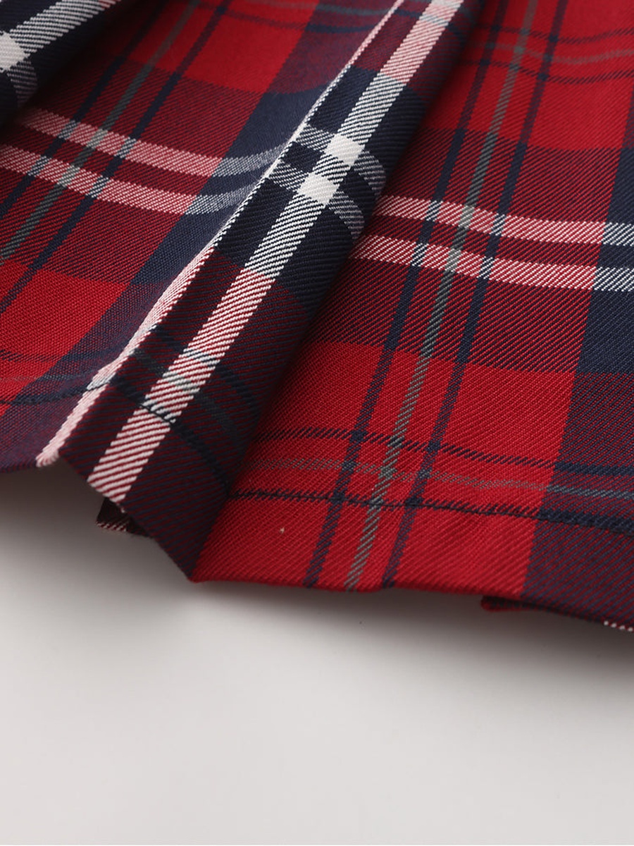 Checkered Pleated Skirt