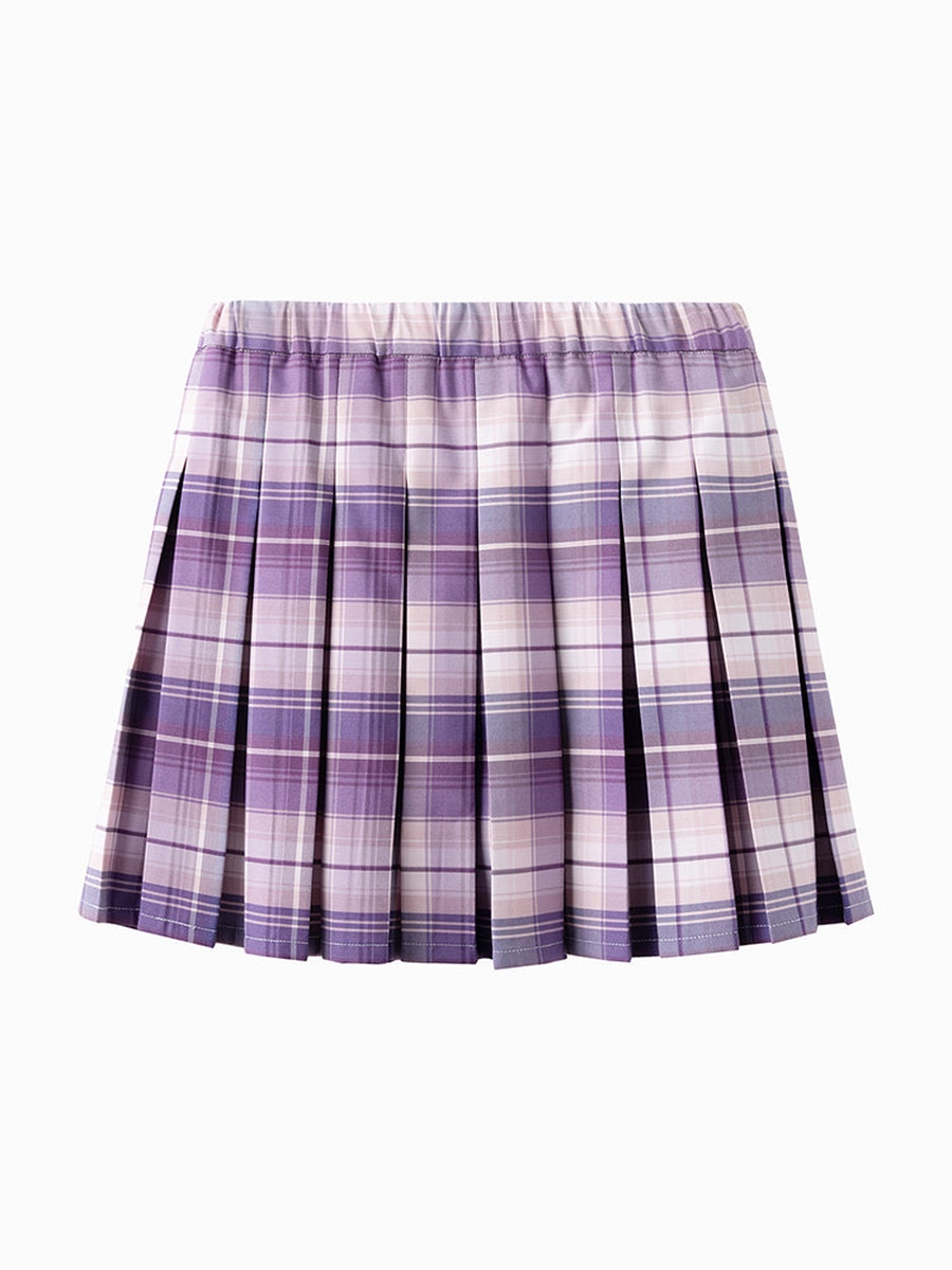 Checkered Pleated Skirt
