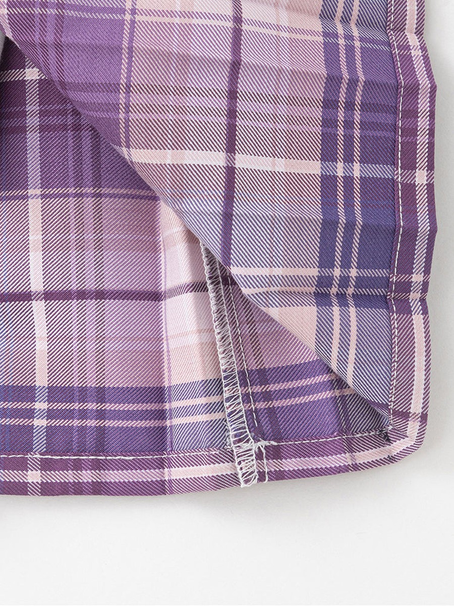Checkered Pleated Skirt