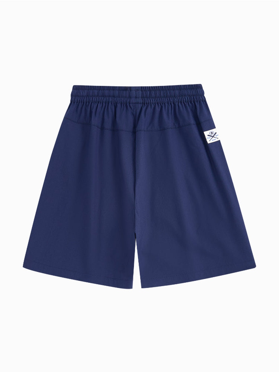 Contrast Color Line Detail Shorts with Pockets and Drawstring Waist