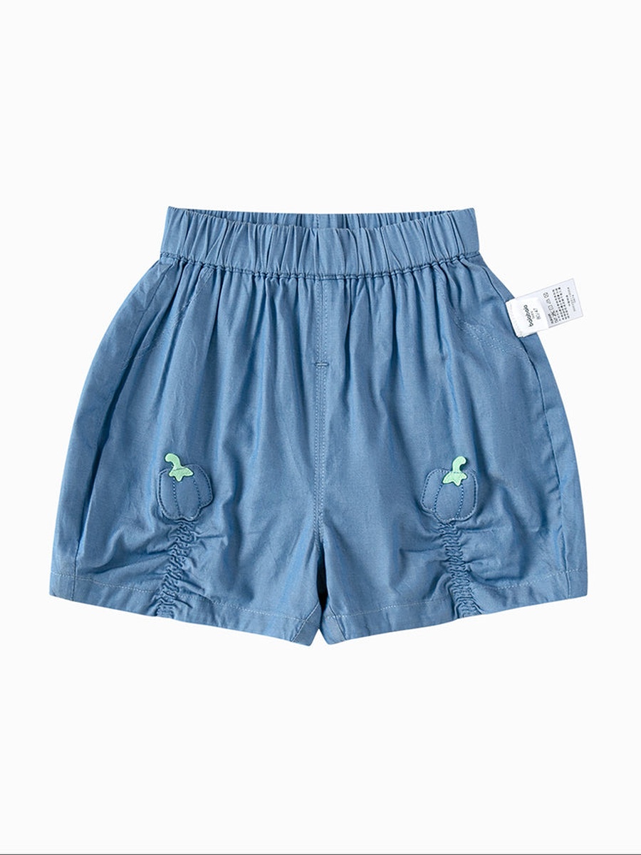 Shorts with Elastic Waist and Padded Detail