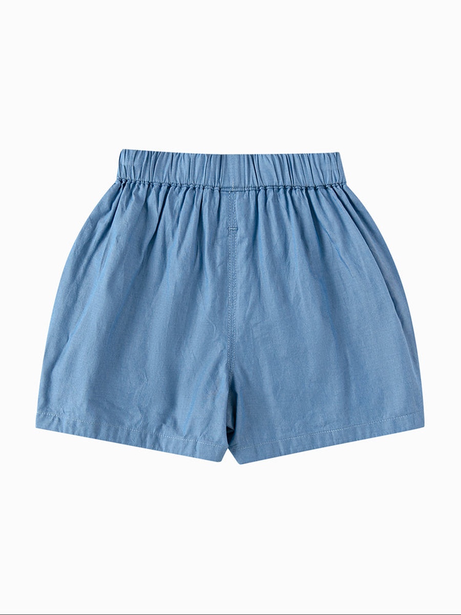 Shorts with Elastic Waist and Padded Detail