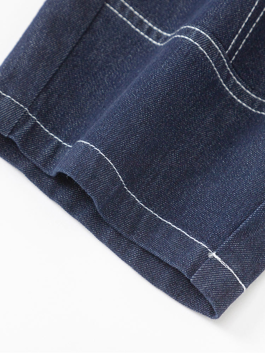 Denim Three-Fourth Shorts