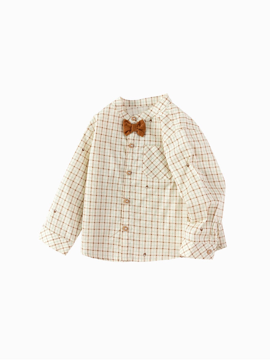 Checked Shirt with Matching Bow Tie
