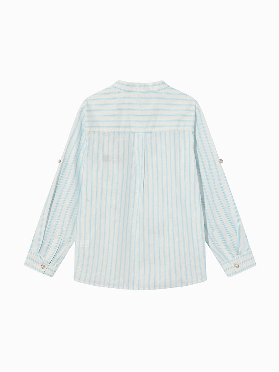 Striped Shirt with Embroidery