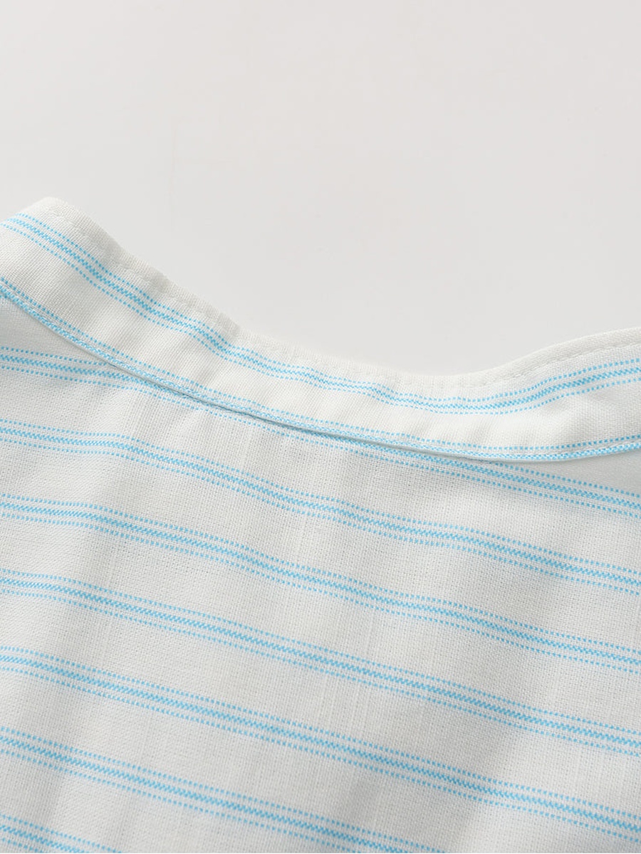 Striped Shirt with Embroidery