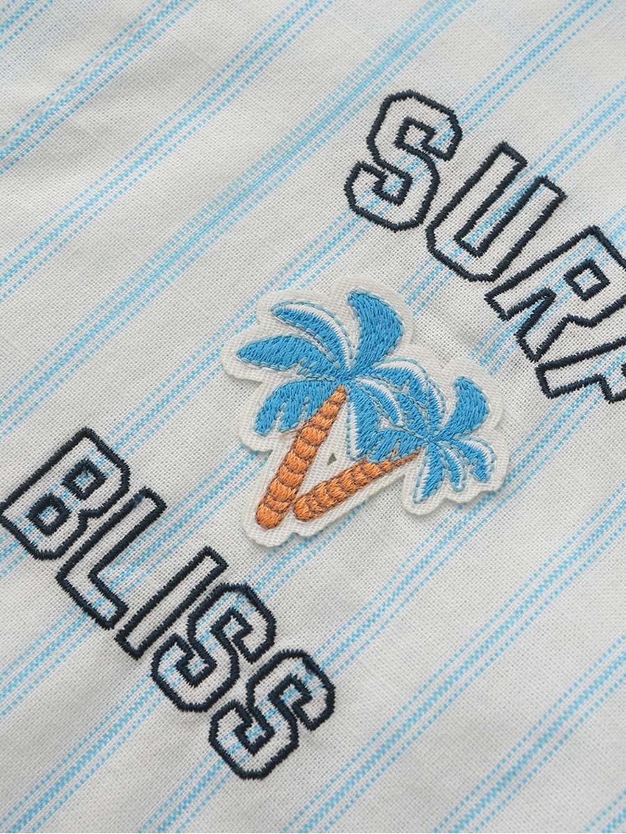 Striped Shirt with Embroidery
