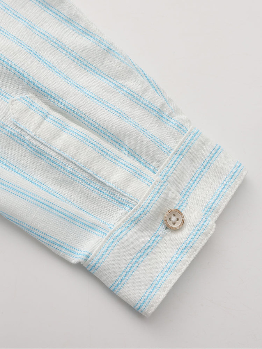 Striped Shirt with Embroidery