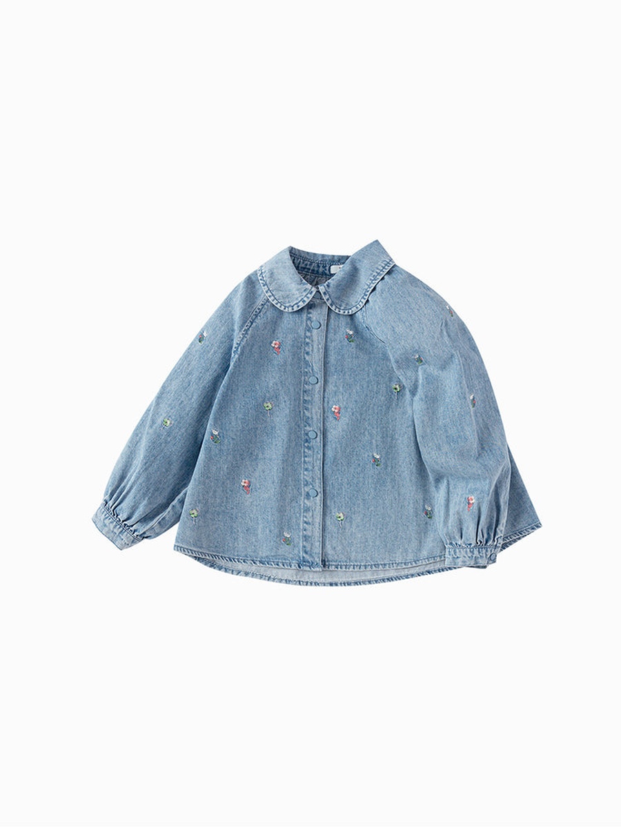 Denim Shirt with Embroidery
