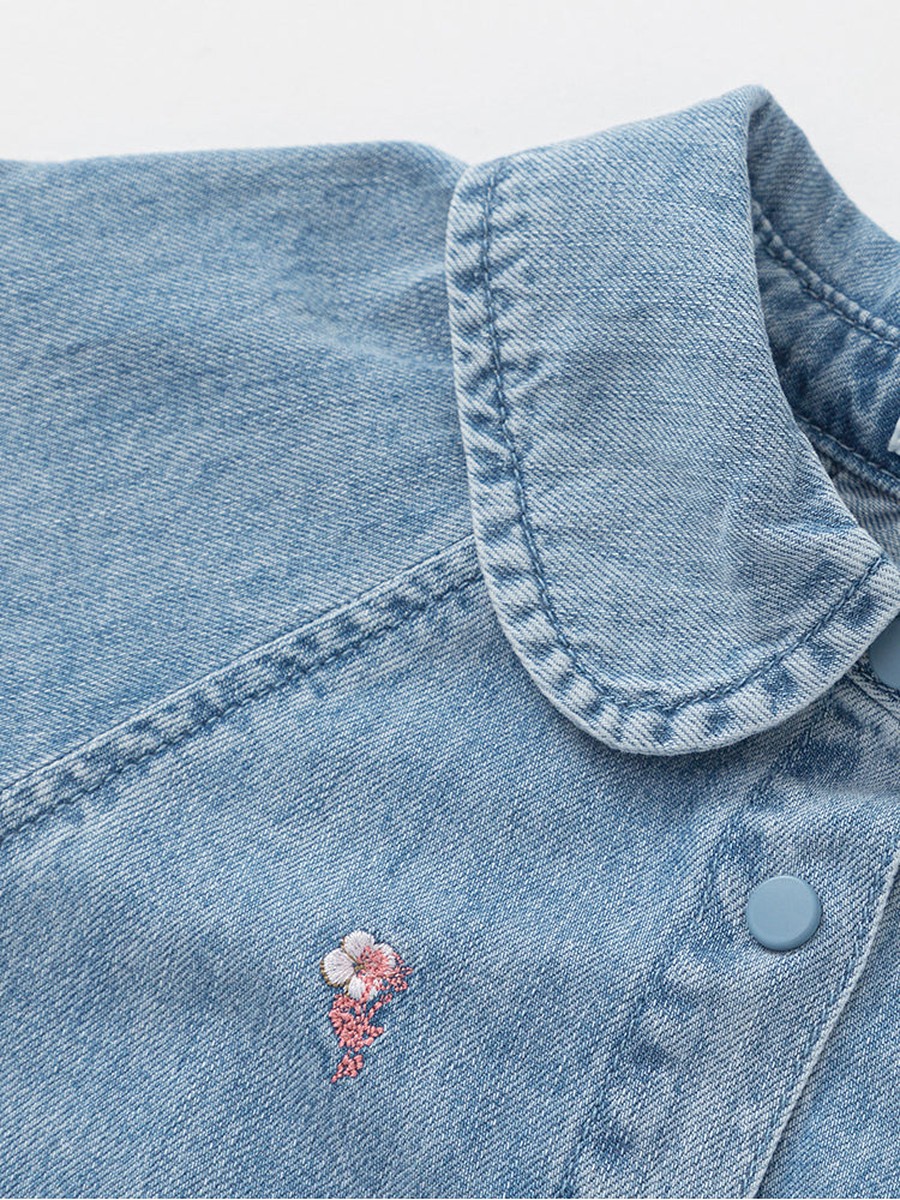 Denim Shirt with Embroidery