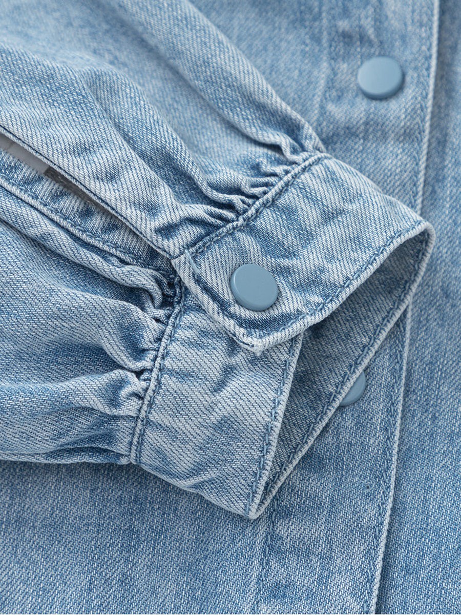 Denim Shirt with Embroidery