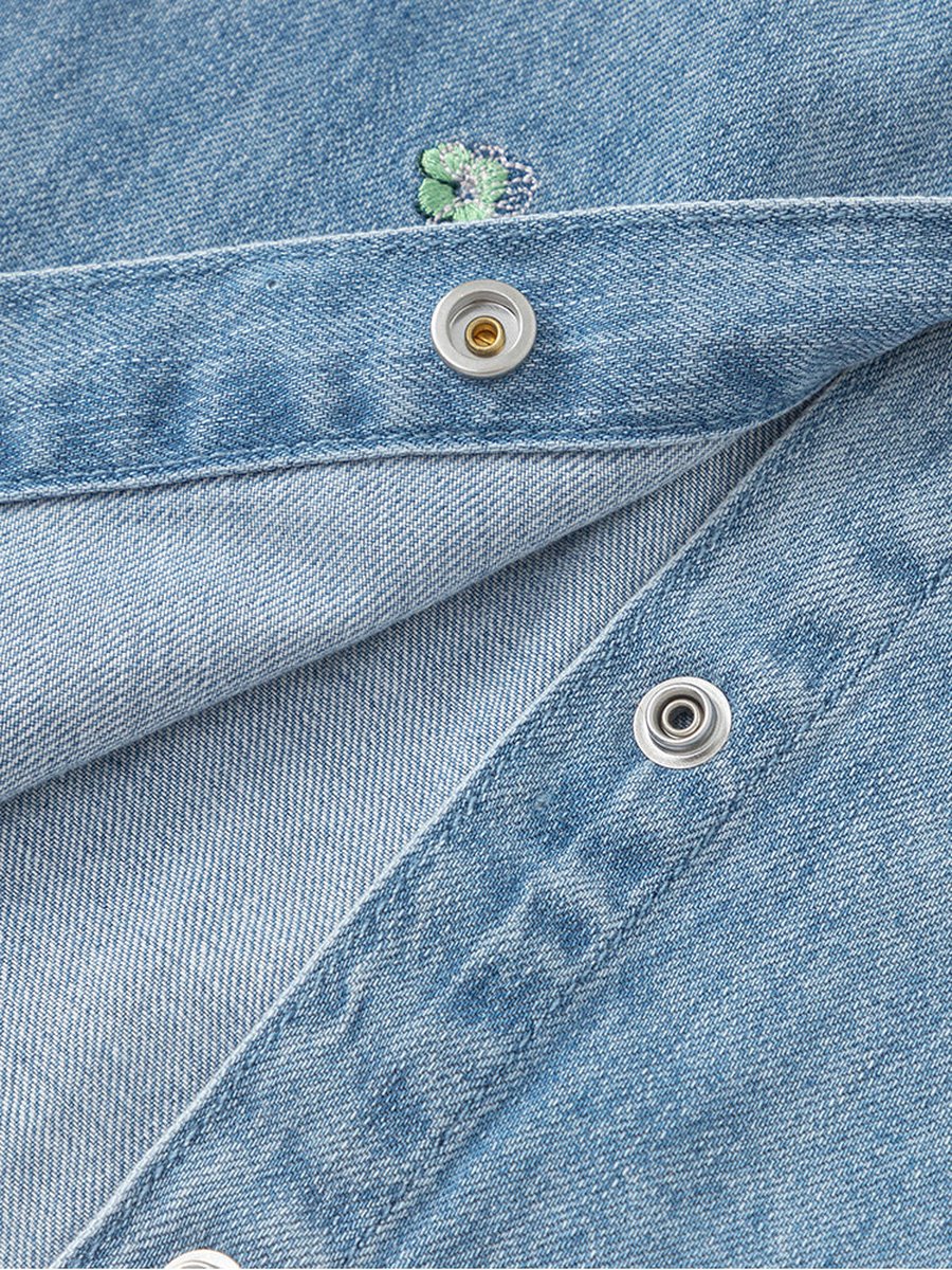 Denim Shirt with Embroidery