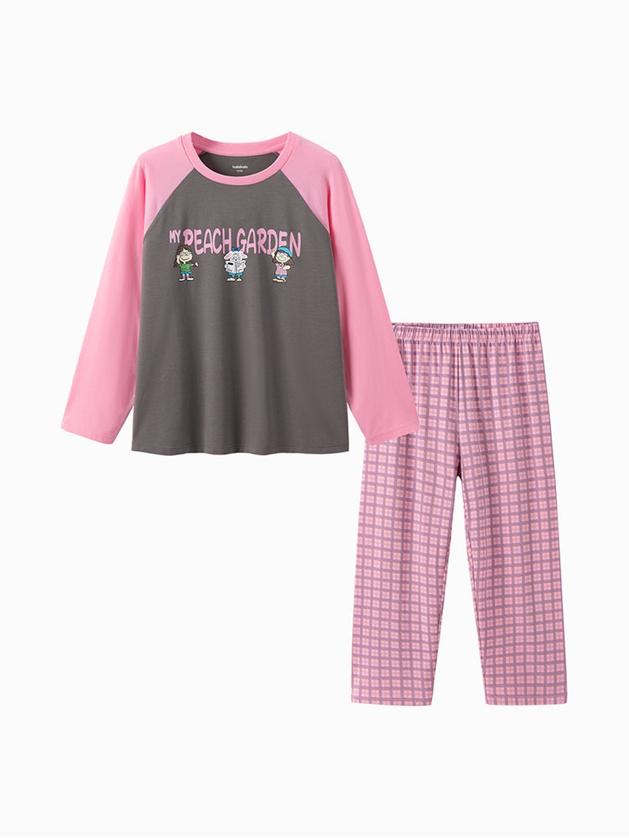 Printed Long Sleeve T-Shirt and Pyjama Lounge Set