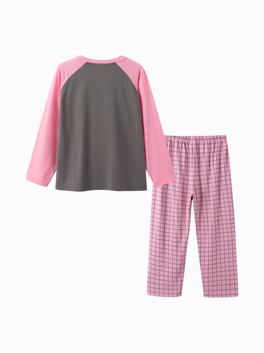 Printed Long Sleeve T-Shirt and Pyjama Lounge Set