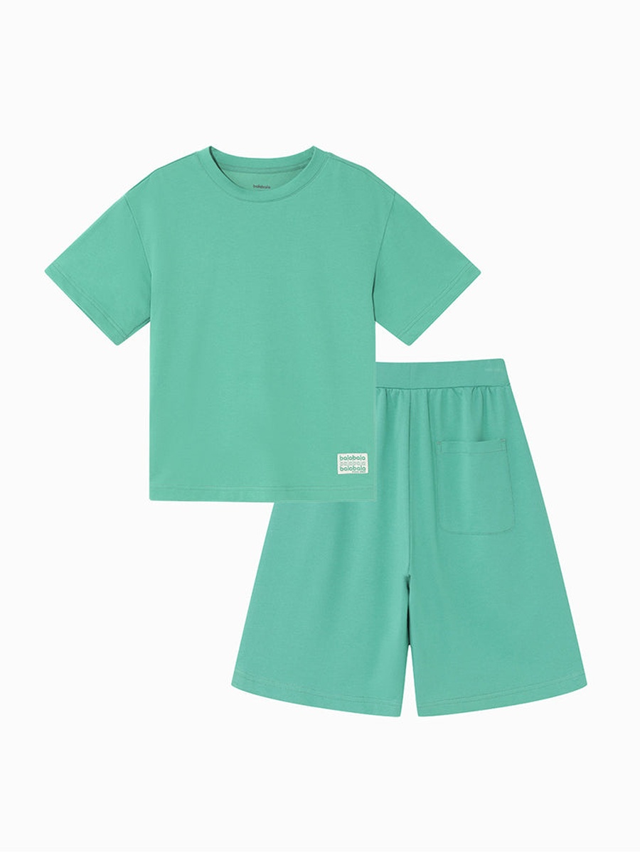 Solid Short Sleeve T-Shirt and Shorts Set