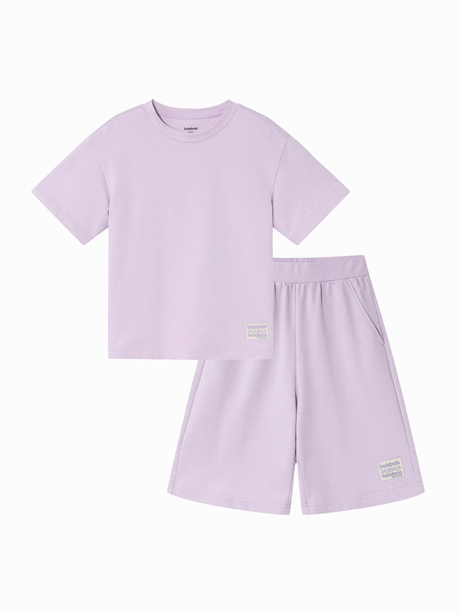 Solid Short Sleeve T-Shirt and Shorts Set