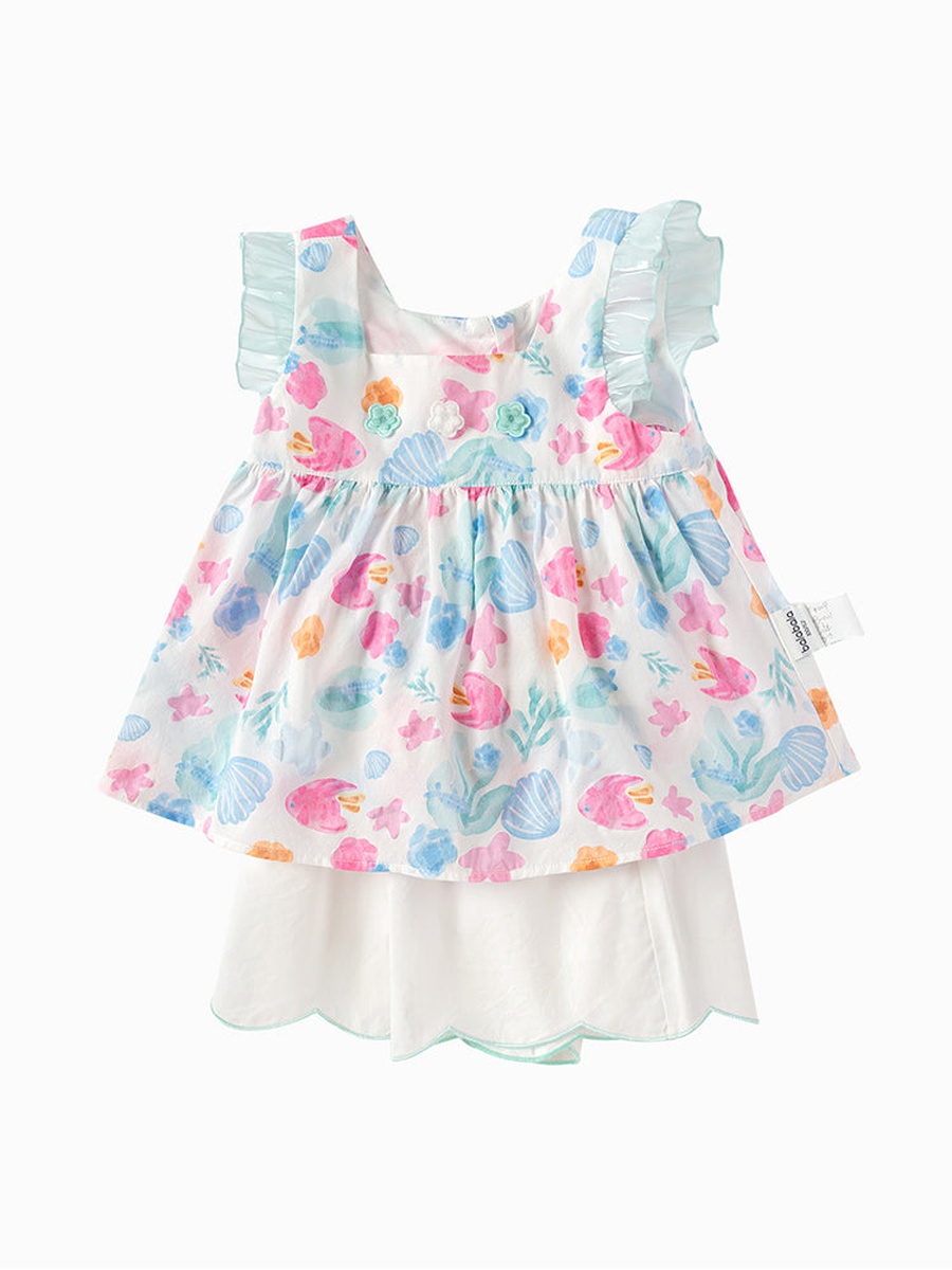 Printed T-Shirt and Shorts Set