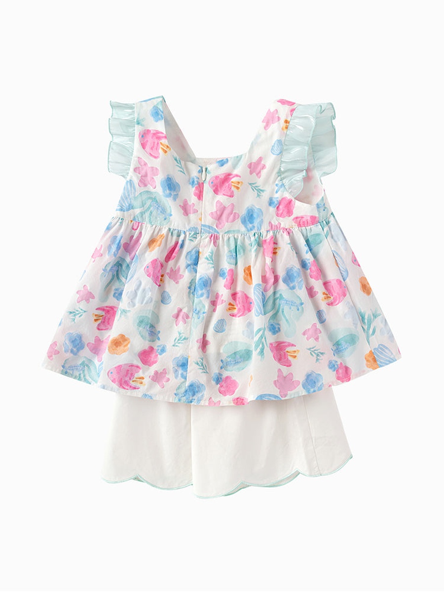 Printed T-Shirt and Shorts Set
