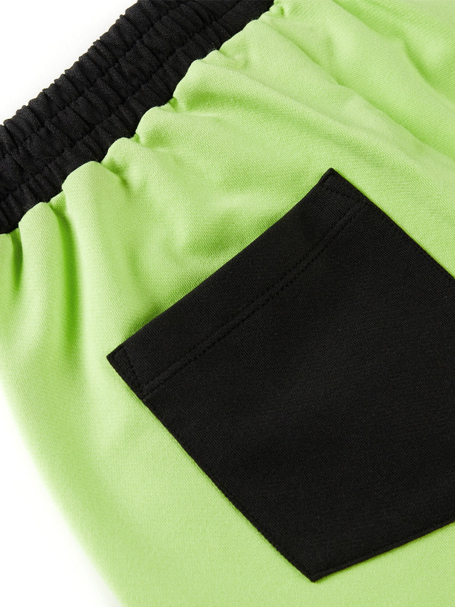 Color Block Short Sleeve T-Shirt and Shorts Set