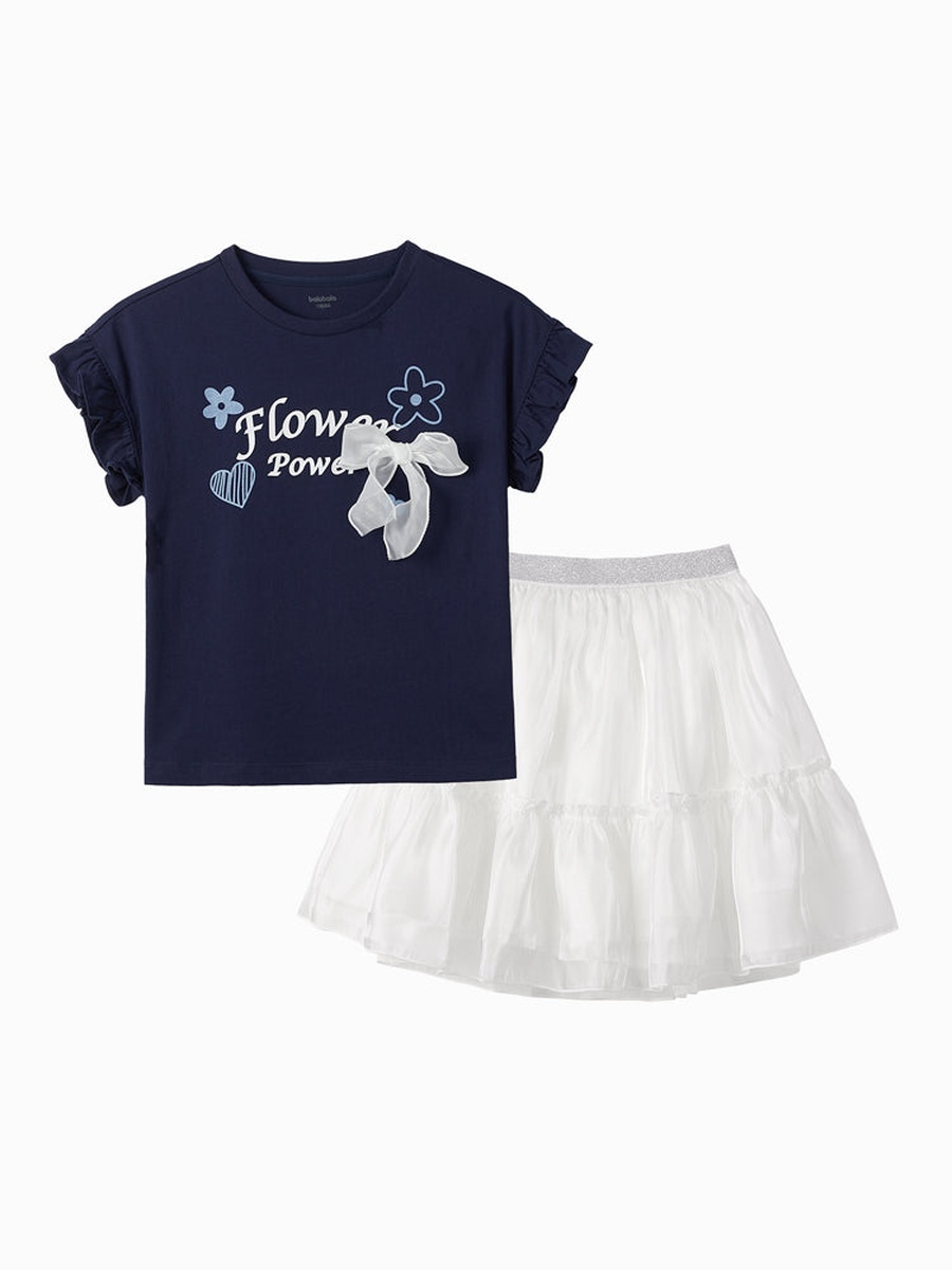 Printed Top and Skirt Set