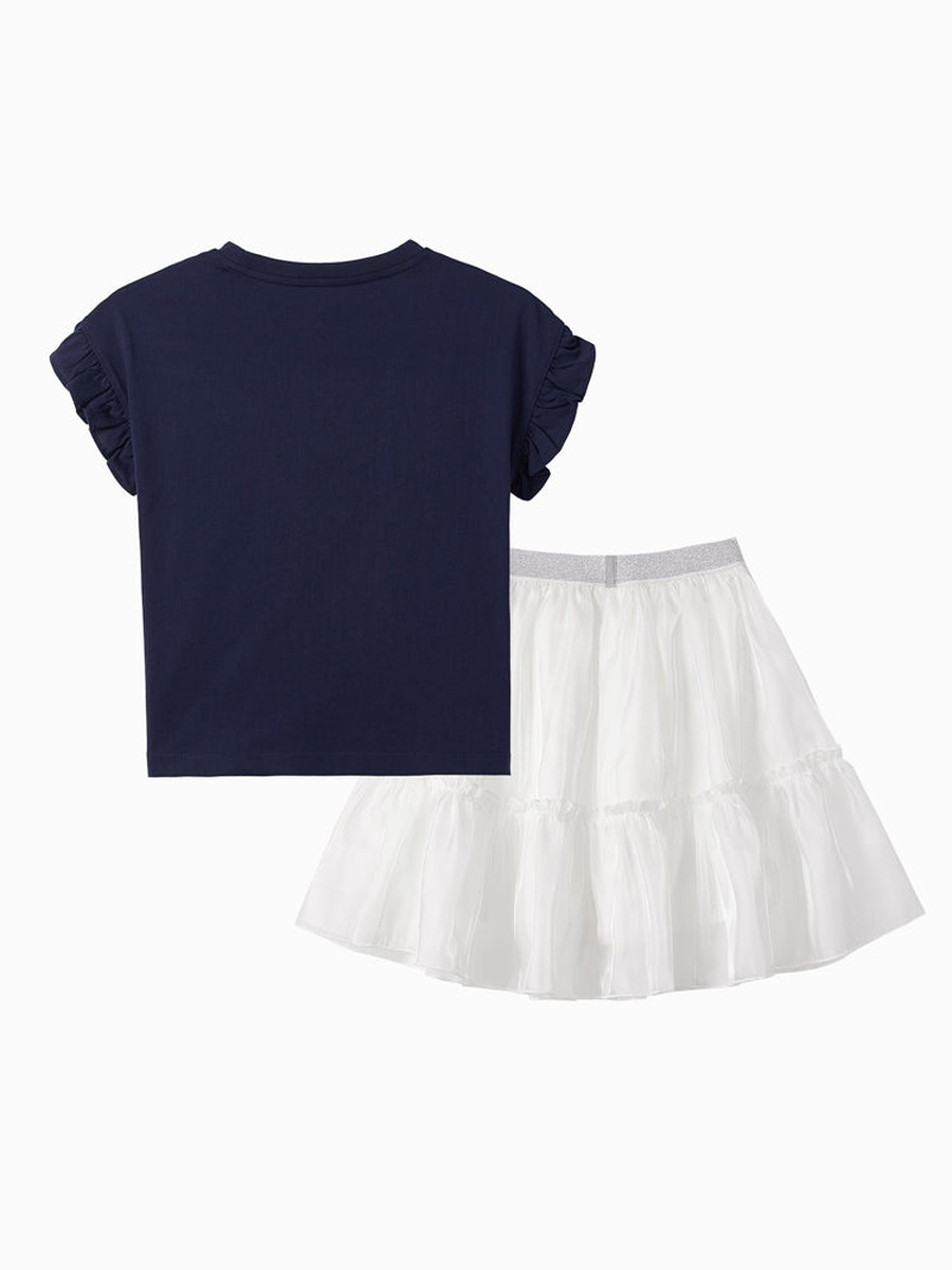 Printed Top and Skirt Set