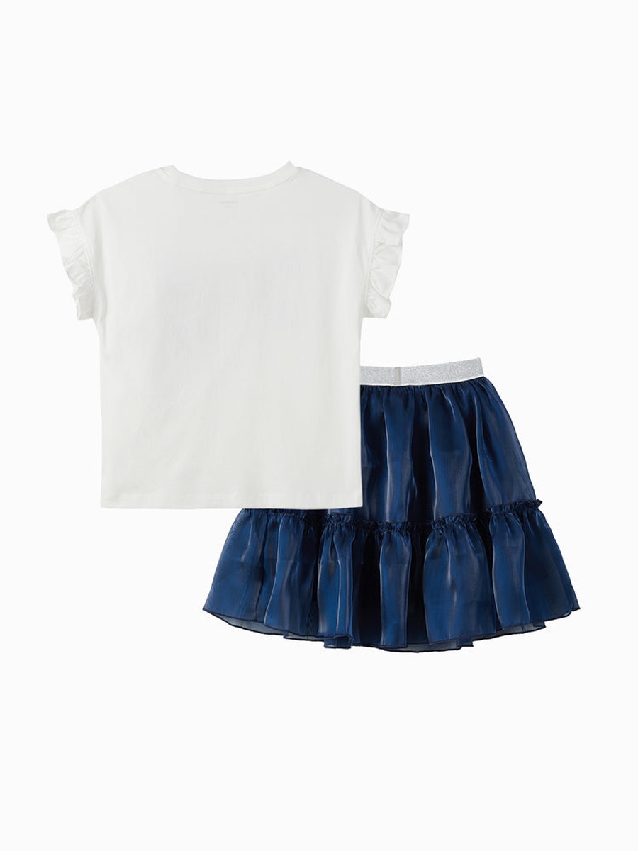 Printed Top and Skirt Set