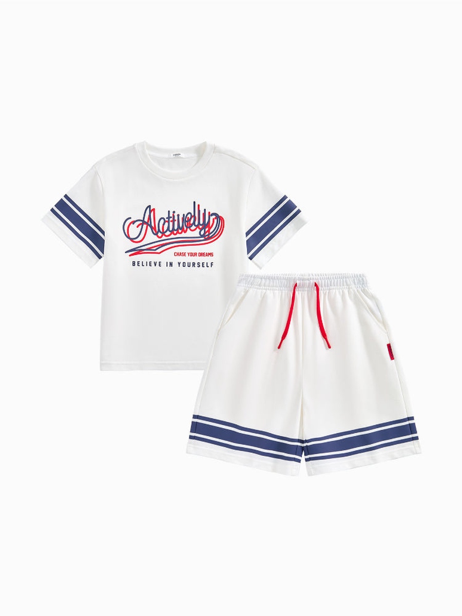 T-Shirt and Shorts with Line Detail
