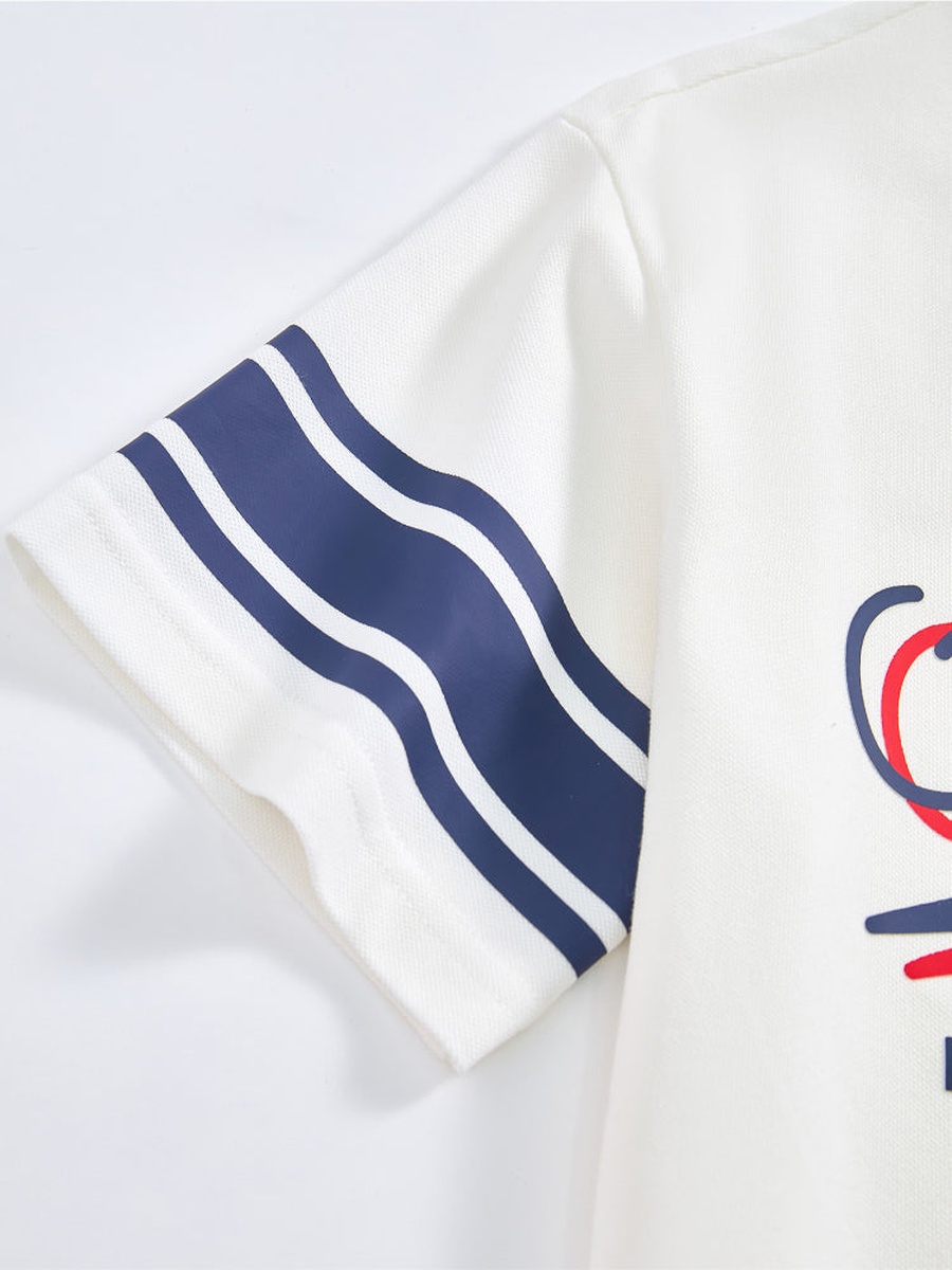 T-Shirt and Shorts with Line Detail