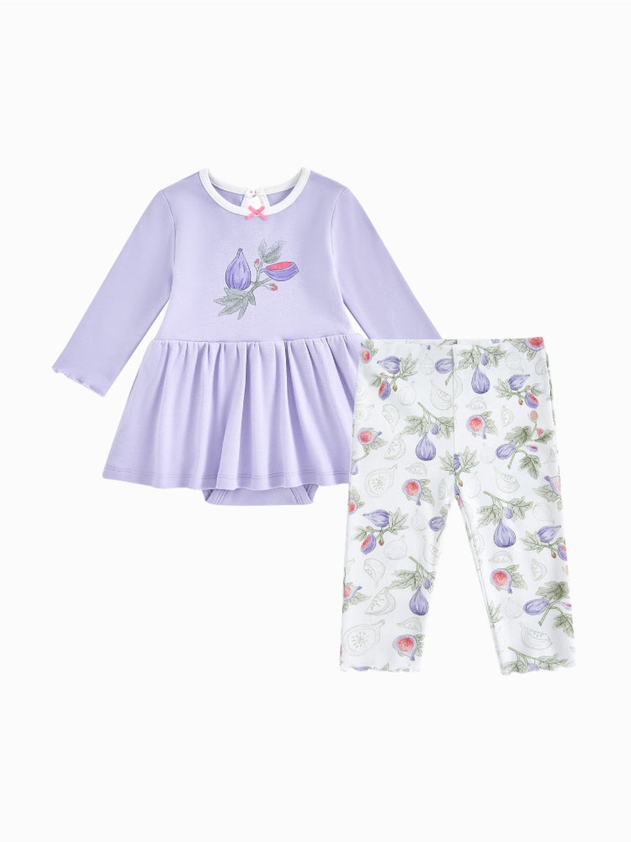 Long Sleeve Bodysuit and Printed Pants