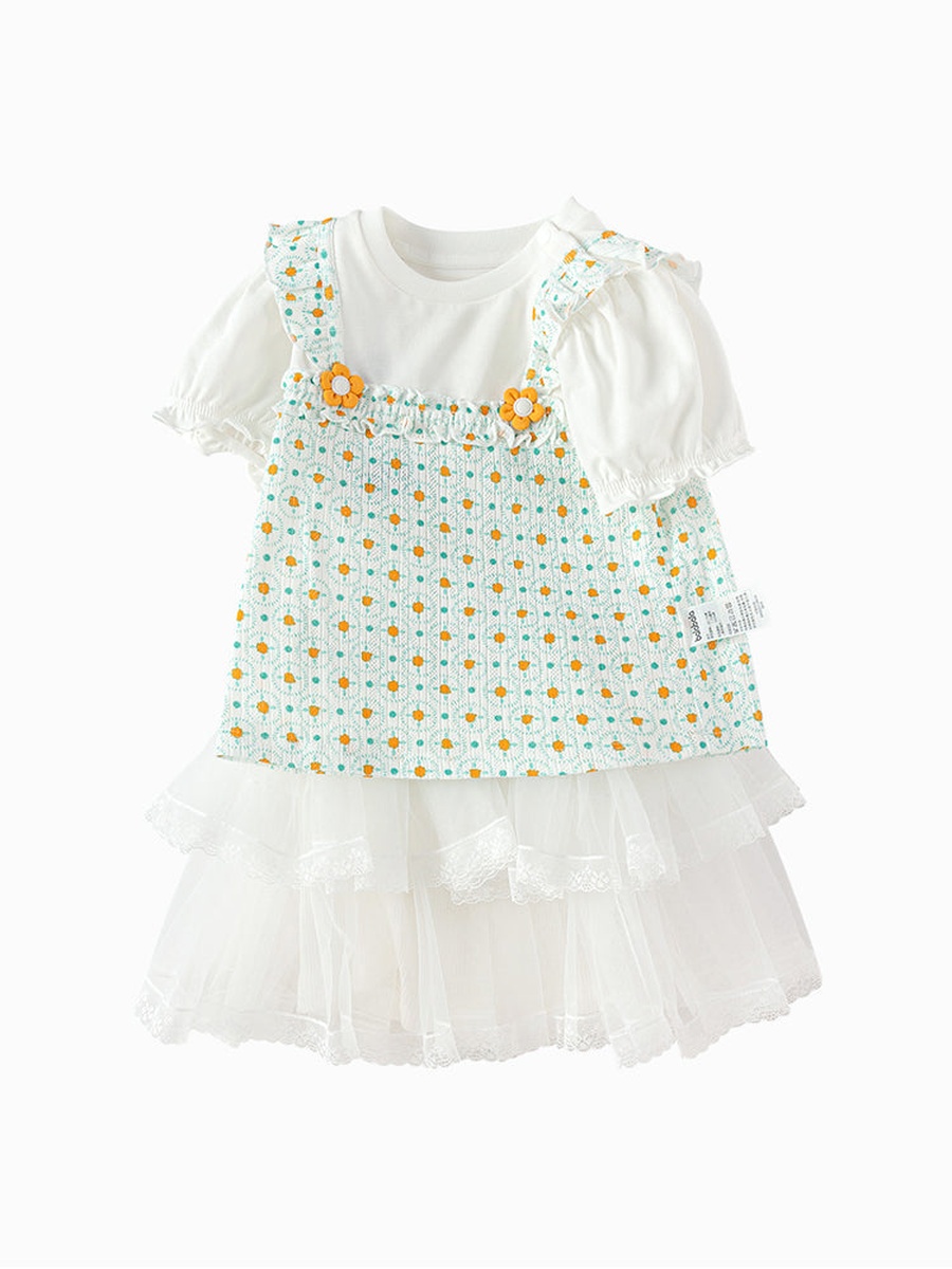 Set Of 2 - Solid Dress and Top Set